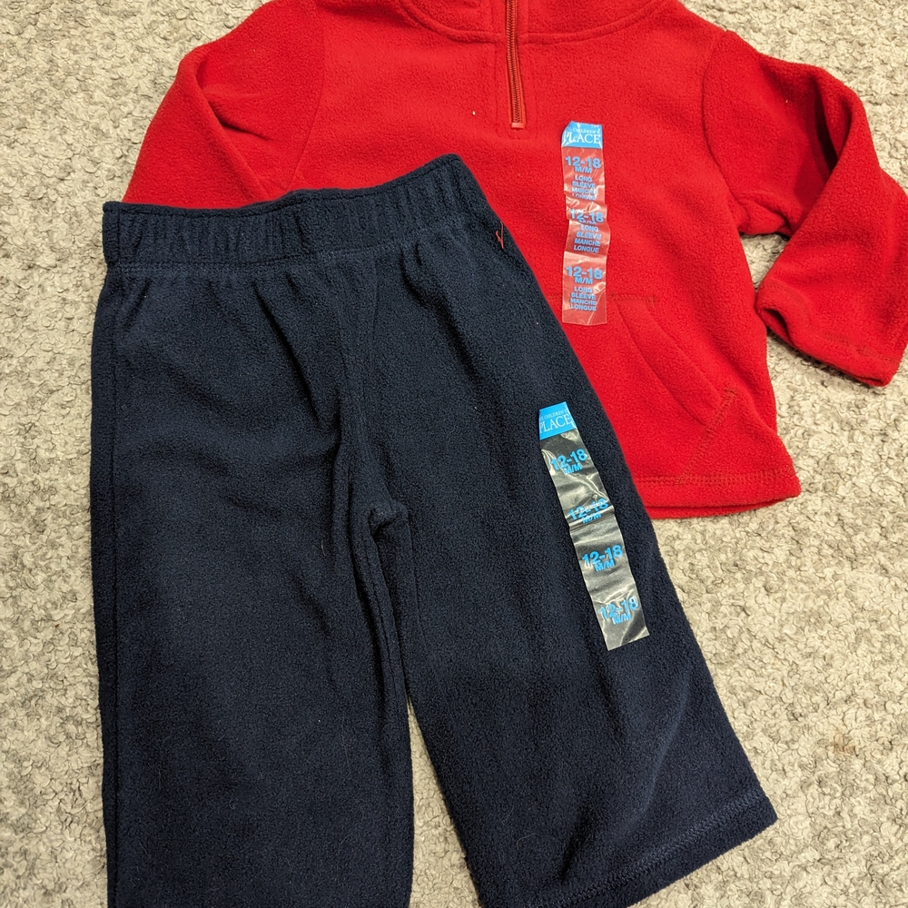 2pc Children's place red and navy blue set